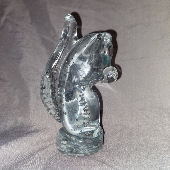 VTG Altaglass Solid Glass Squirrel 1980 Made In Canada Marked Bubble Paperweight - Picture 6 of 9